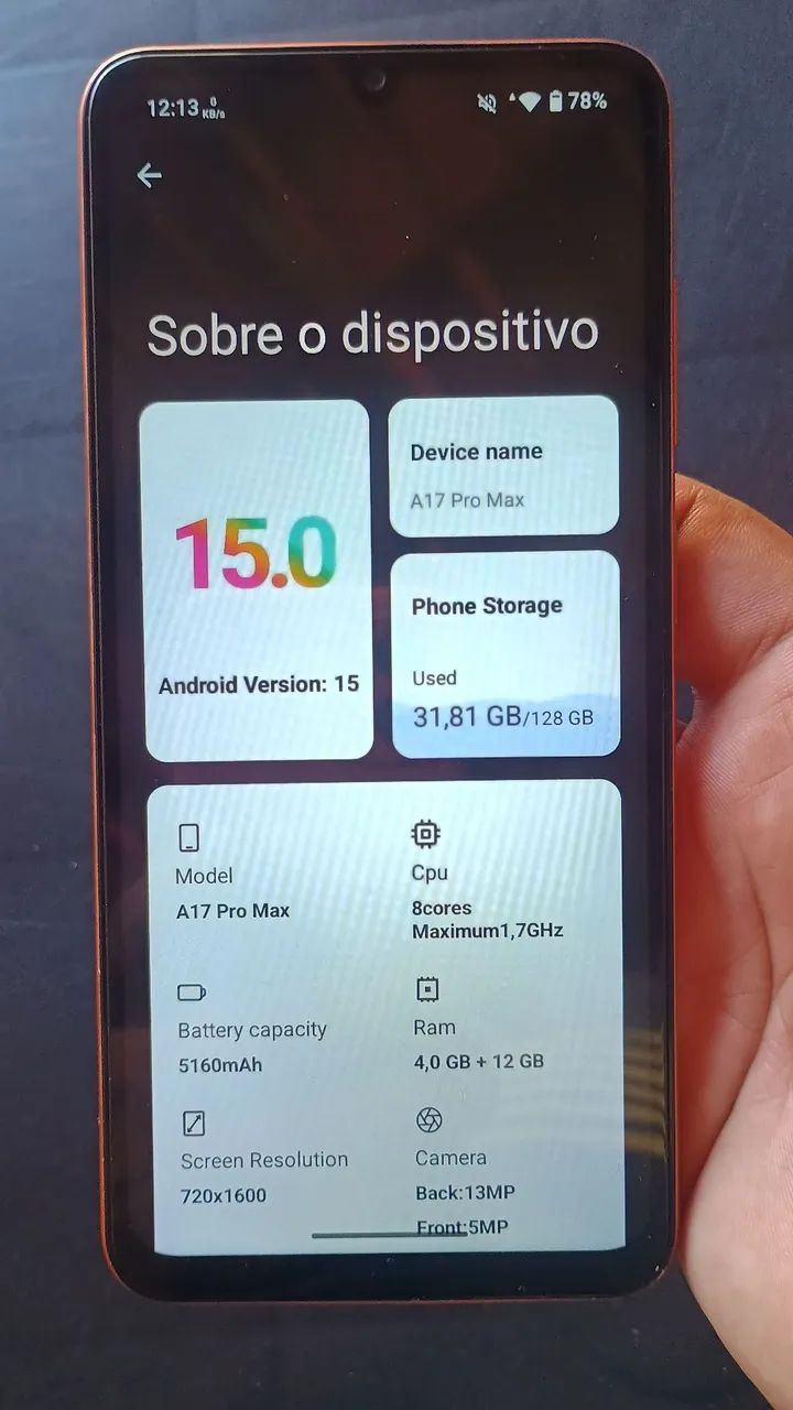 A17 PRO MAX 128GB Hotway - Foto 5