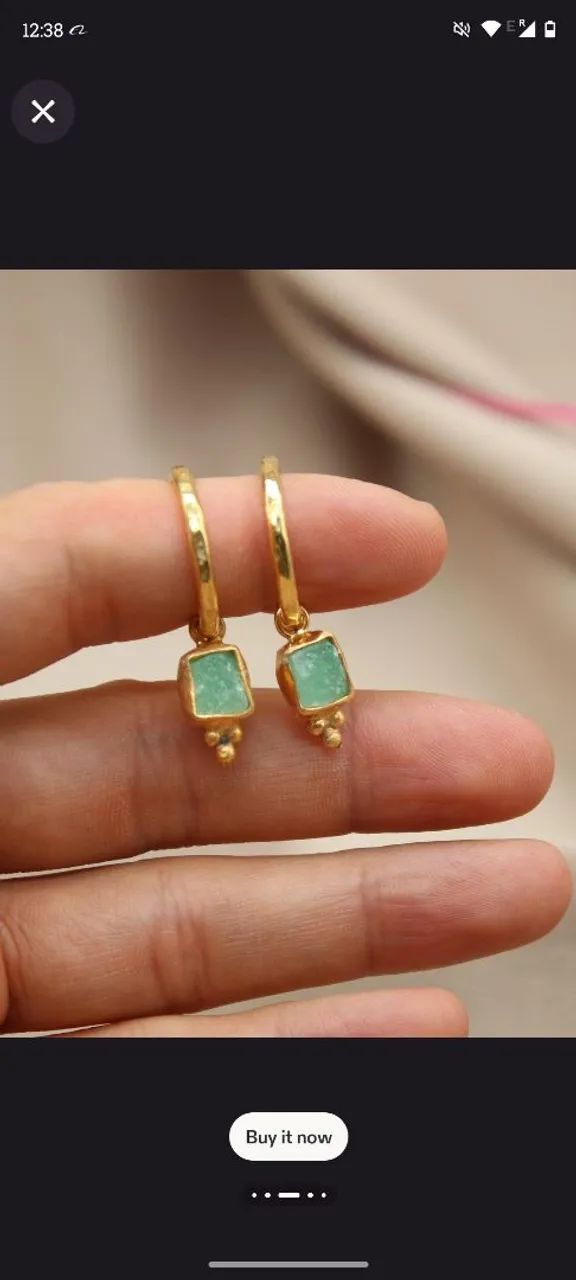 brincos argola prata 925 ouro esmeralda