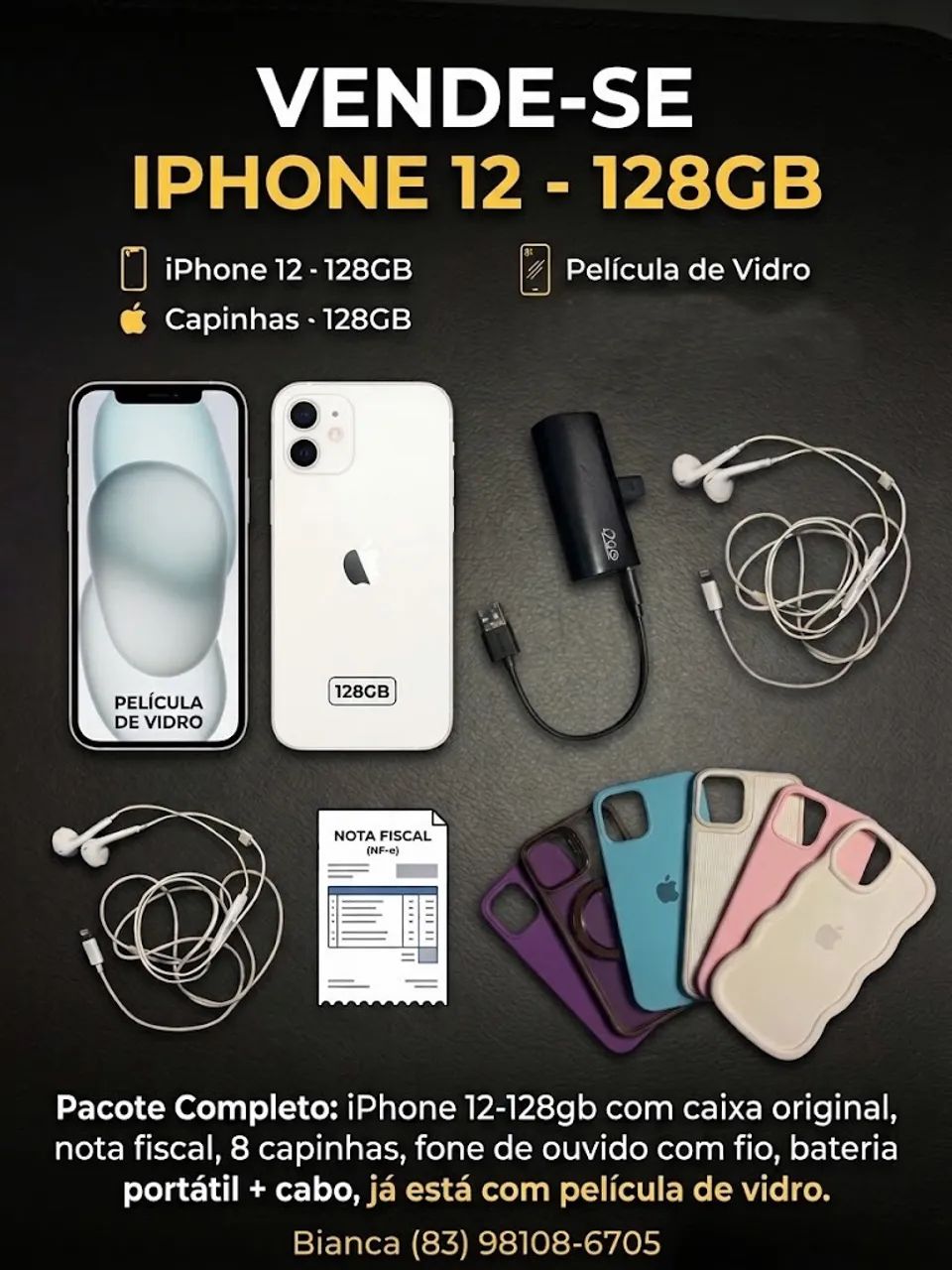 iPhone 12 - 128gb em ótimo estado