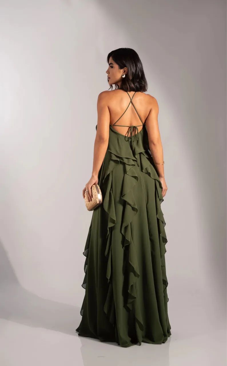 Vestido de festa - Verde Oliva - Foto 3