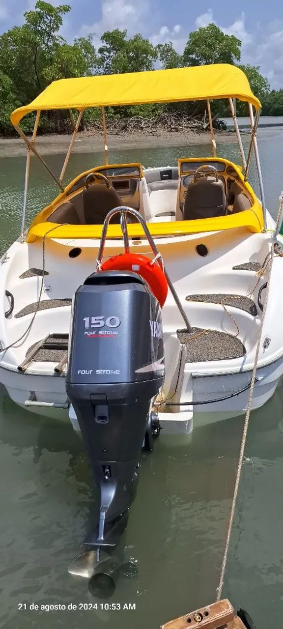 Lancha 23 Pés Yamaha 150 HP 4T | 400 Horas | Direção Hidráulica  - Foto 9