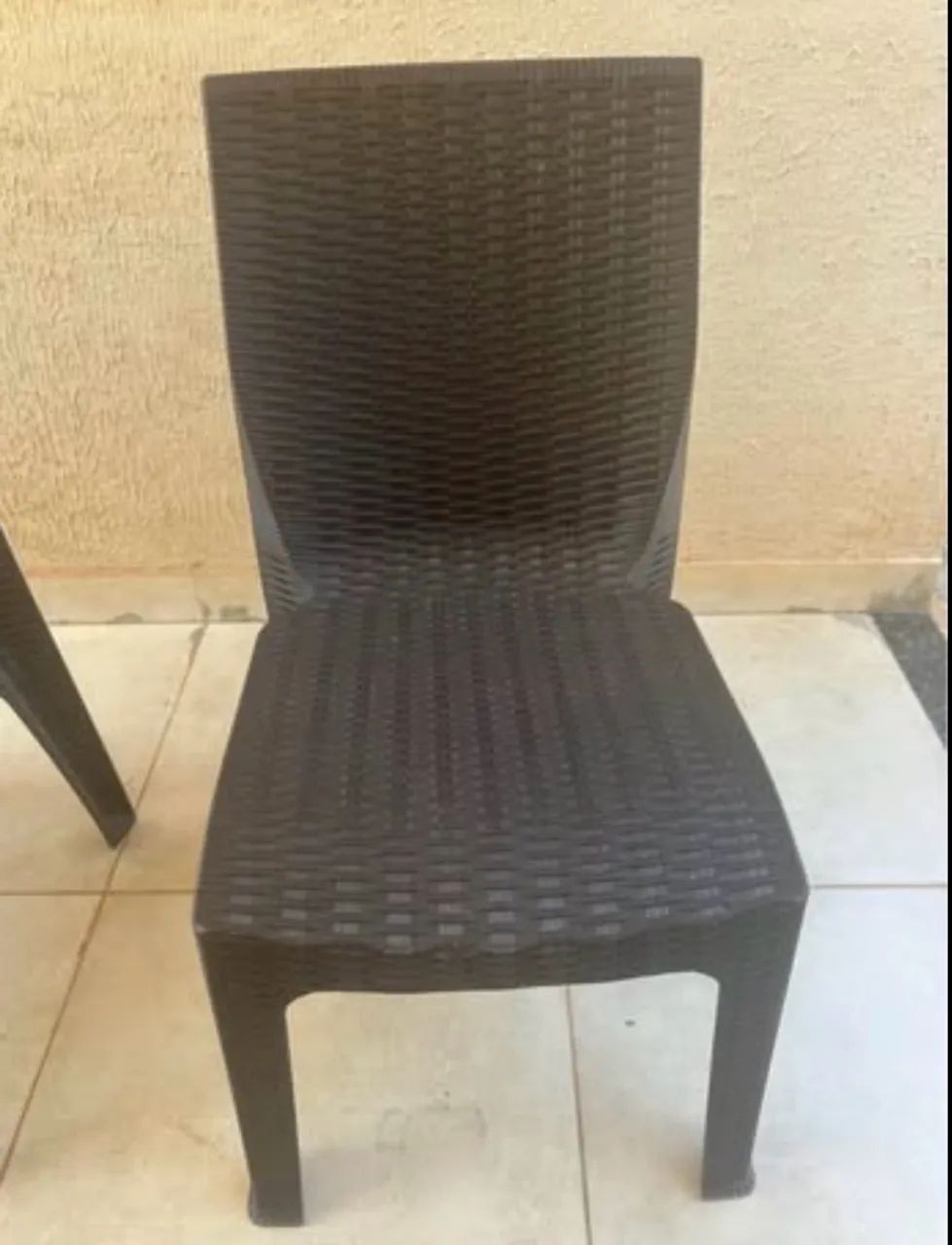 Kit 3 Cadeiras + 1 Banco Plástico Rattan - Sem Braço - Foto 3