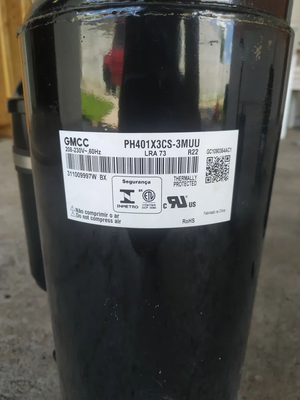 Compressor rotativo GMCC PH401x3cs 3muu GMCC