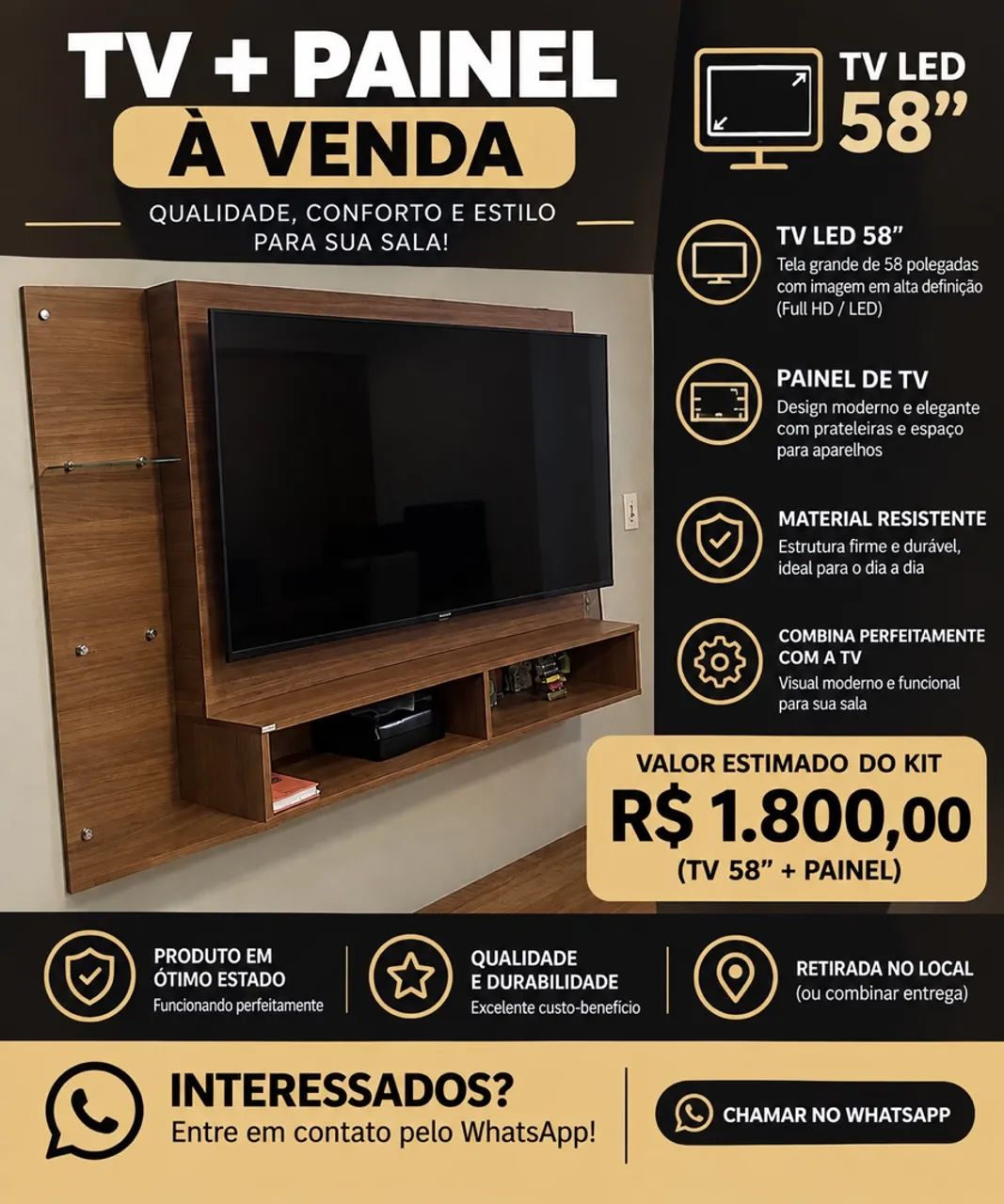 Tv +painel 