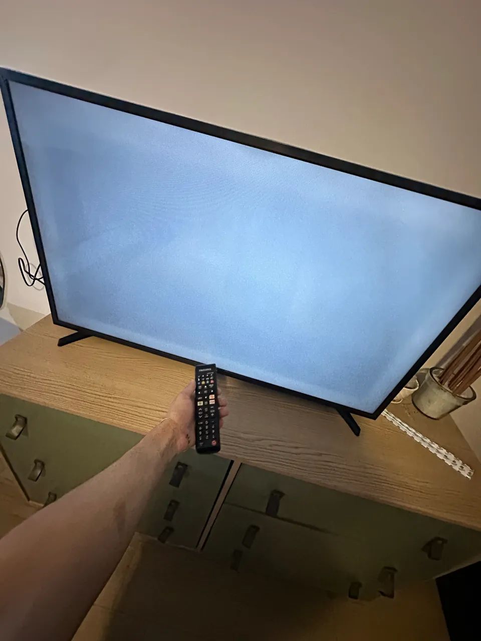 televisão samsung 43 polegadas 5 séries tela branca defeito  - Foto 2