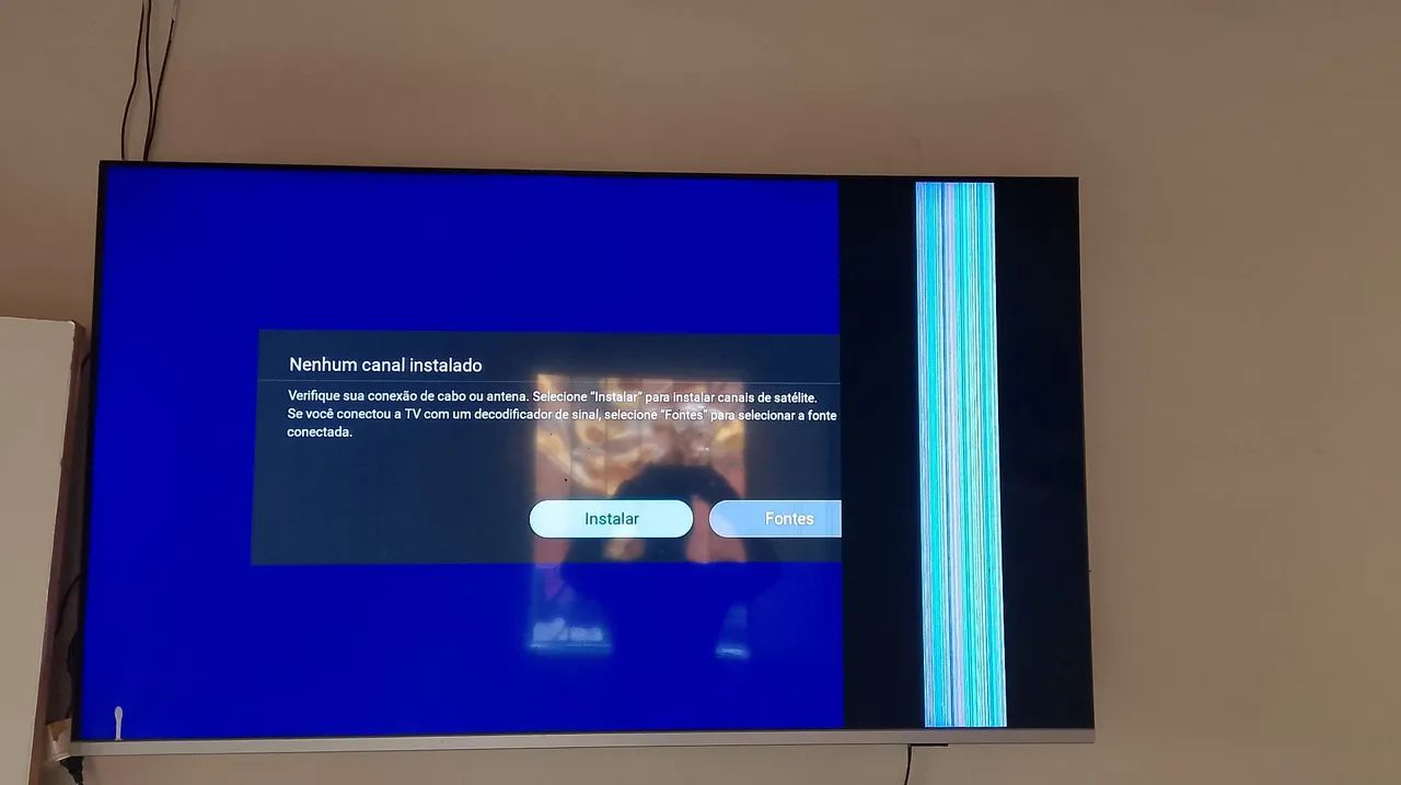 Tv 58 polegadas com problema na tela valor 500 reais 