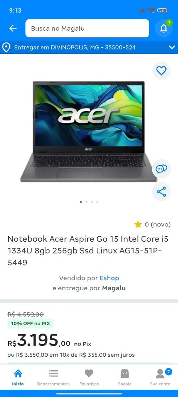 Notebook novo