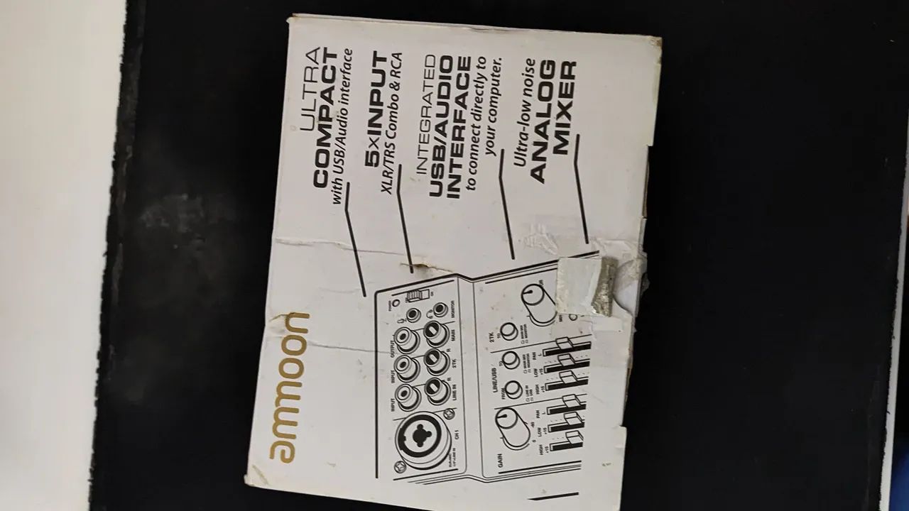 Interface de aúdio USB, DAC AMP de fone de ouvido e Mic  mixer Ammoon Agm02 - Foto 2