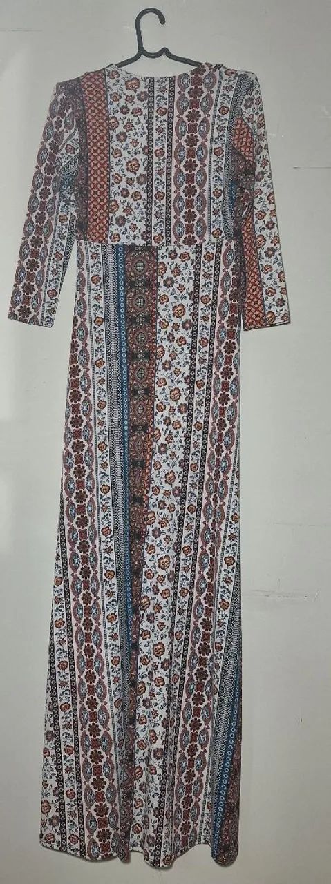 Vestido Longo Boho Chic Estampa Indiana  - Foto 5