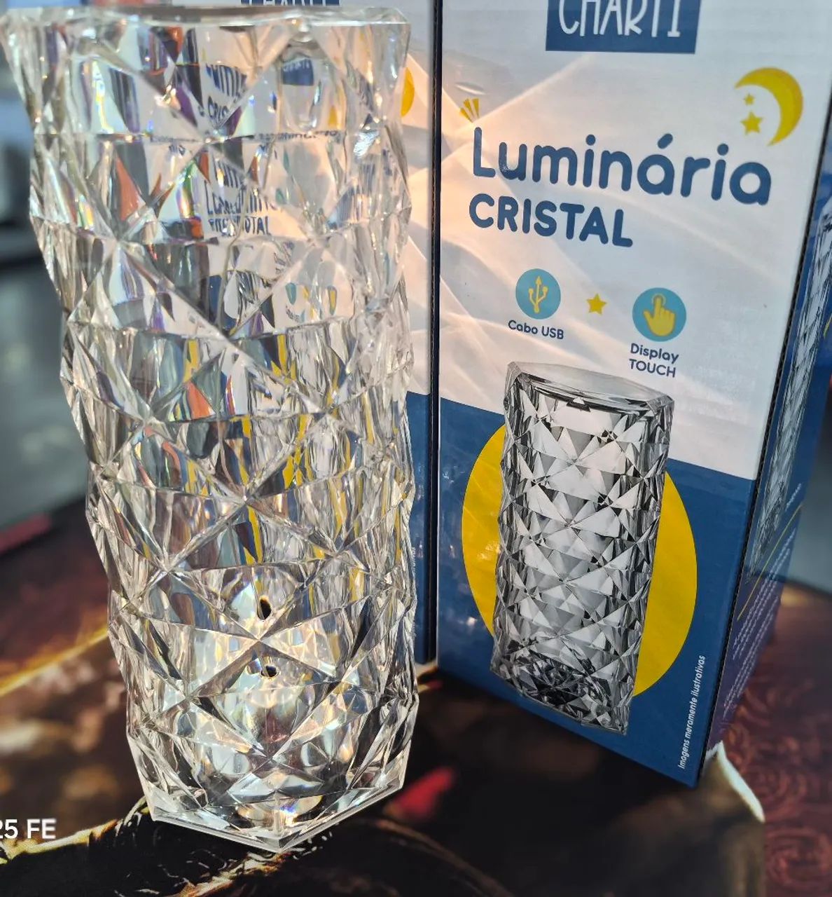 LUMINARIA CRISTAL CILINDRO LED 21X9CM REF: 5712<br> - Foto 4