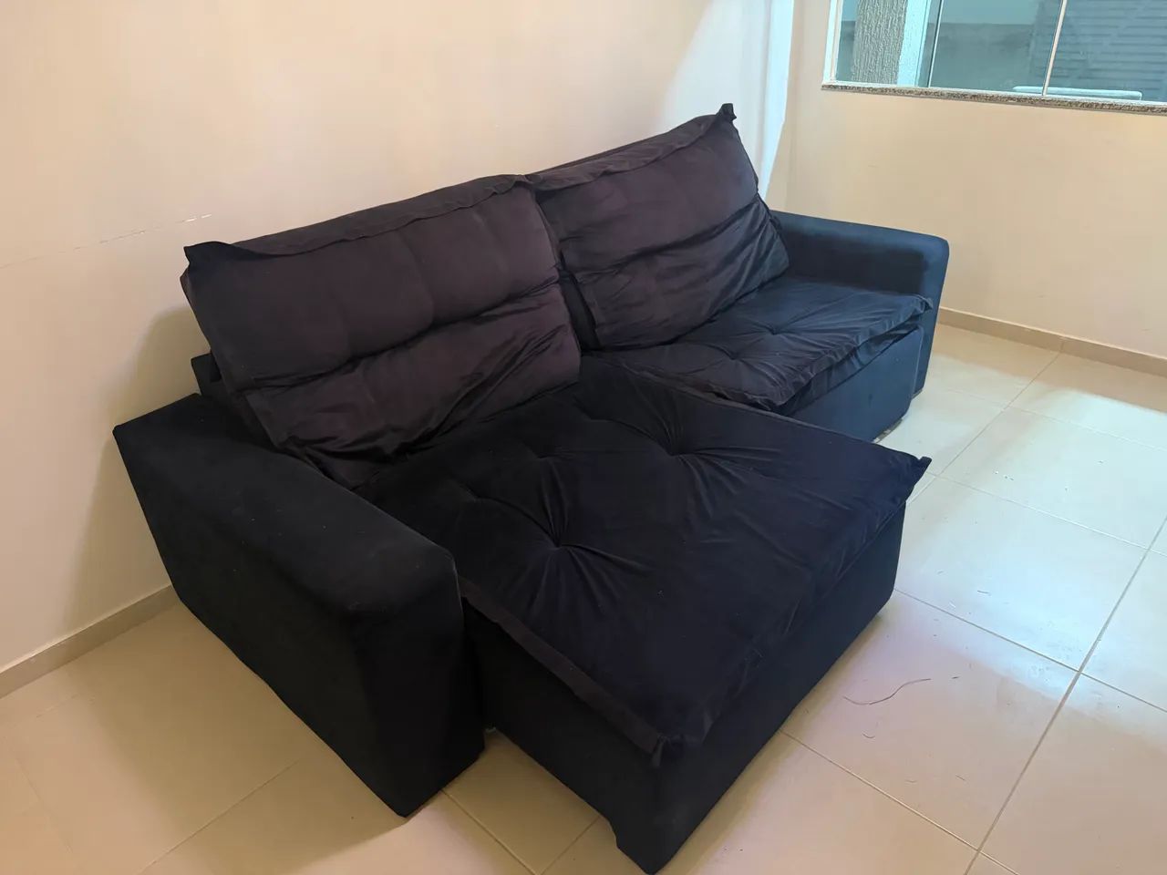 SOFÁ CAMA RETRÁTIL E RECLINÁVEL - SEMINOVO  - Foto 2