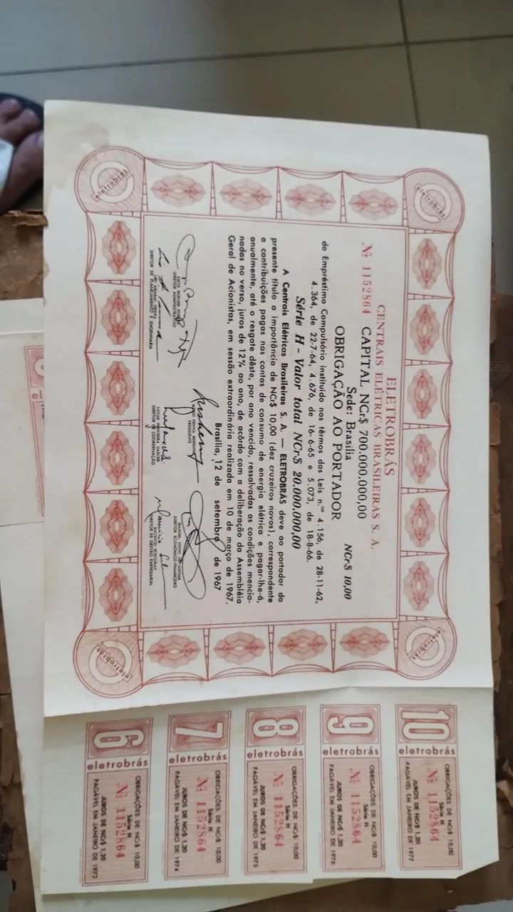 Títulos Eletrobras antigos colecionador  - Foto 4