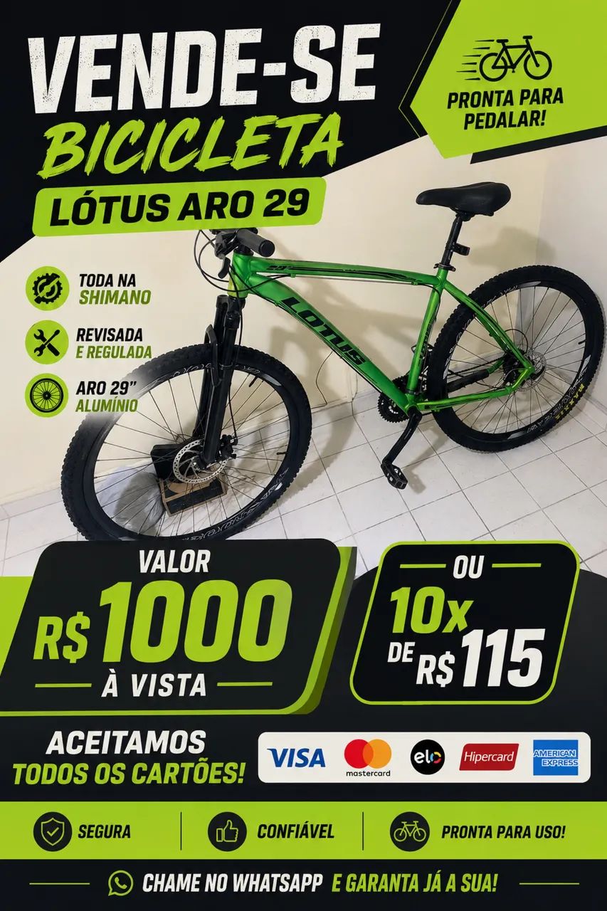 Bicicleta aro 29 lótus 