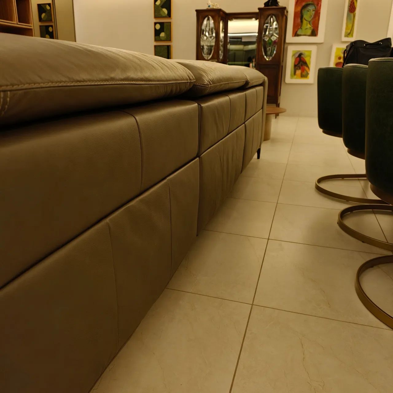 Sofá Elétrico Salva (mod Croá) Cinza - 3,2m - Foto 5