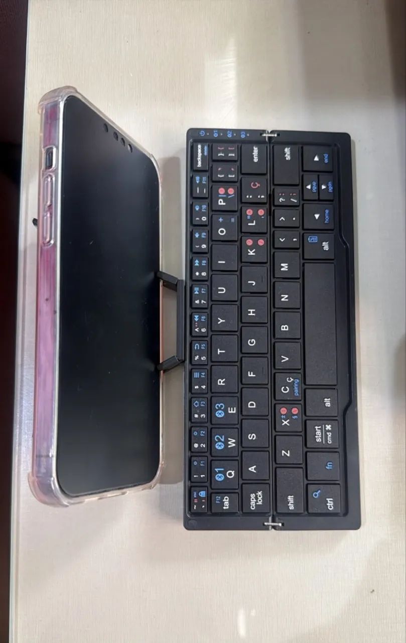 Teclado Bluetooth dobrável VX Case para celular e tablet - Novíssimo - Foto 4