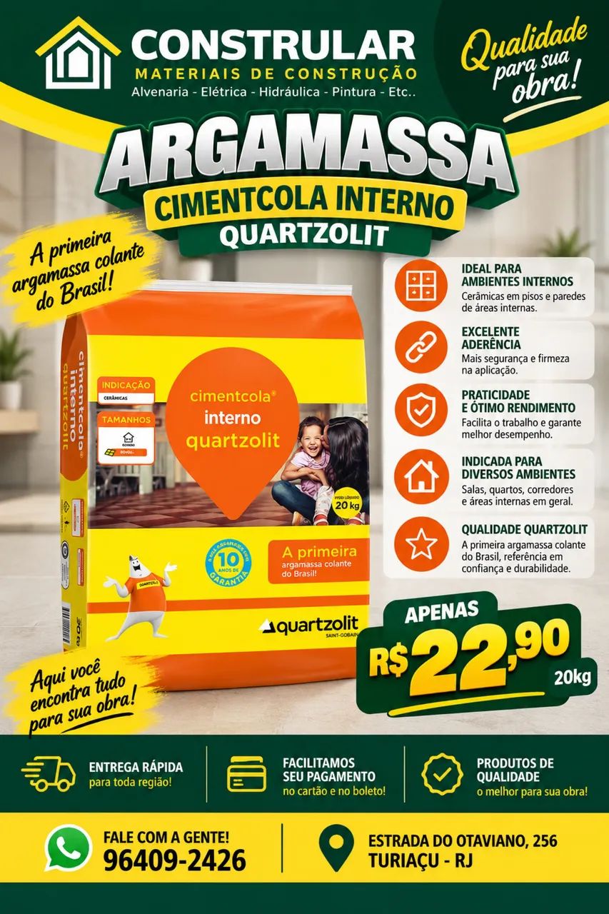 Argamassas e cimentos  - Foto 2