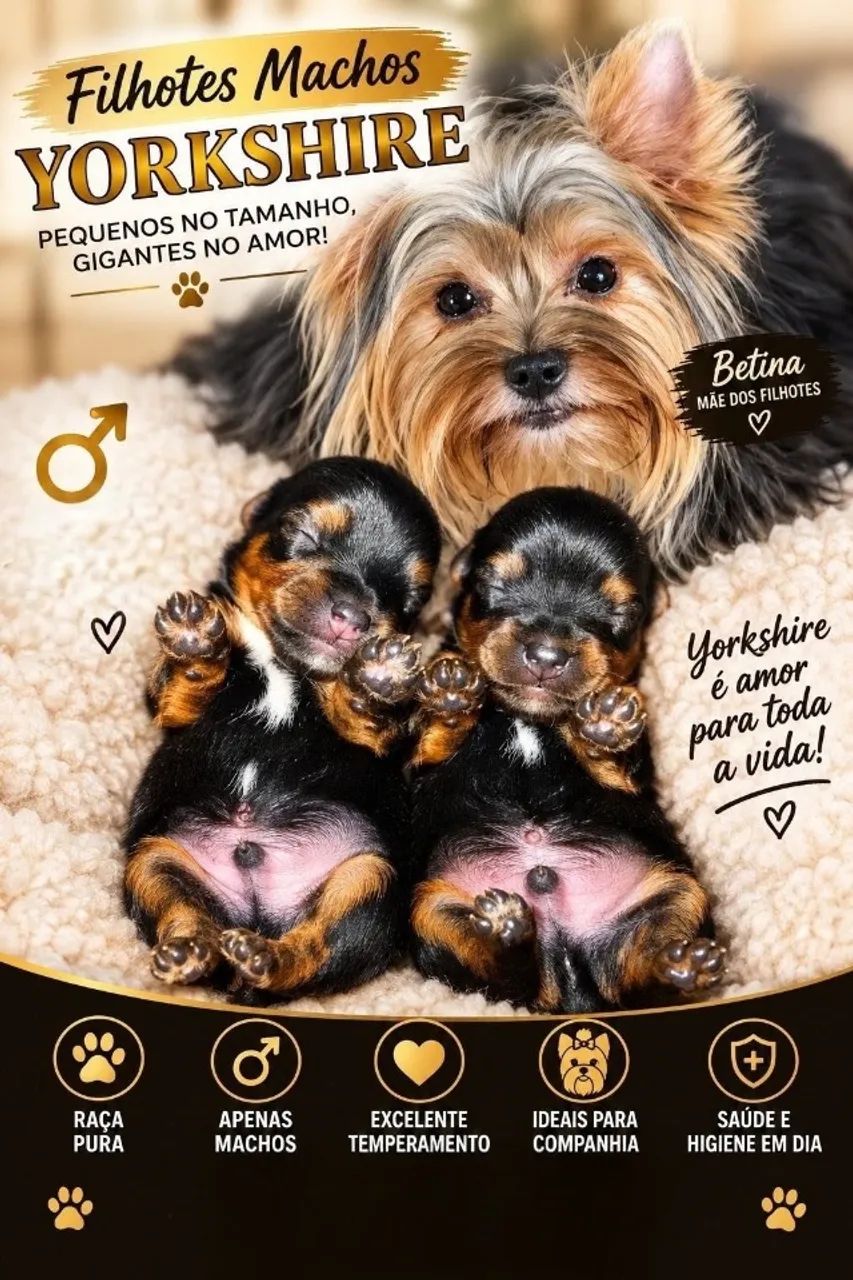 Filhotes machos de yorkshire  - Foto 4