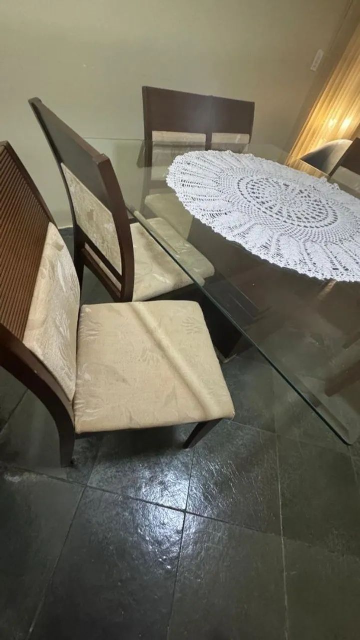 Mesa de jantar 8 cadeiras  parcelo no cartão 