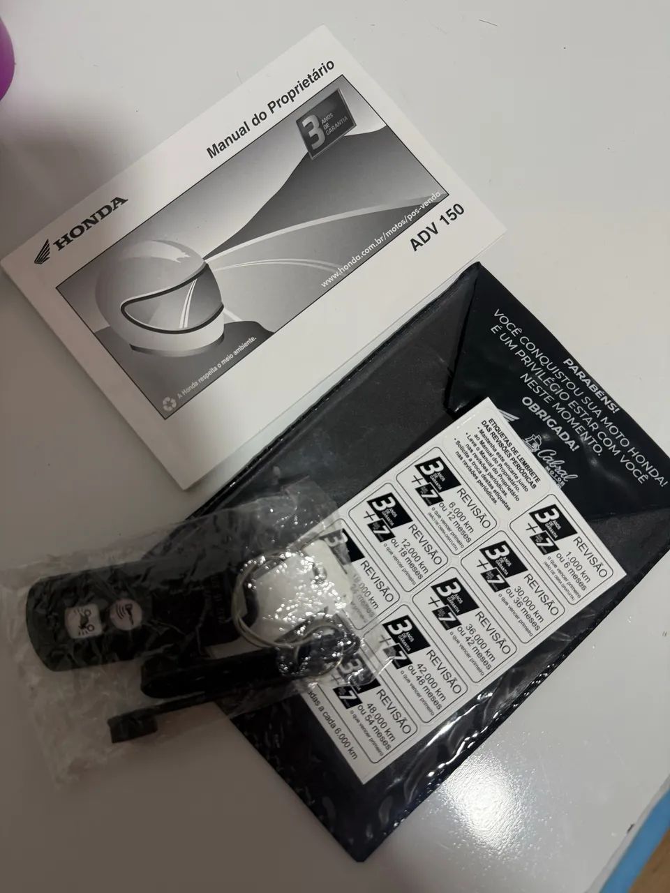 CHAVE PRESENÇA E MANUAL HONDA ADV 150 