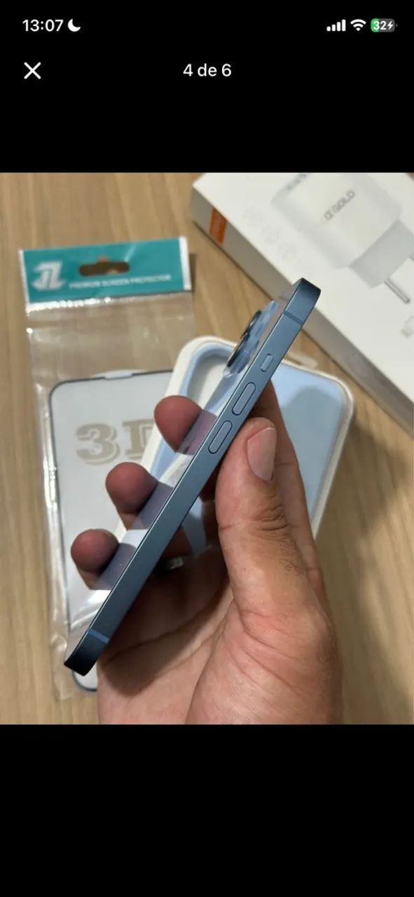 IPHONE 14 128 Azul bebê - bateria 93. - Foto 4