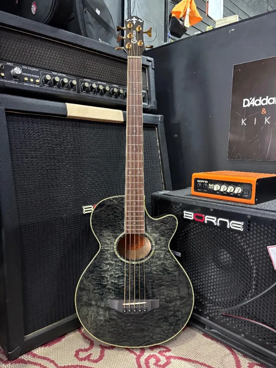 Baixolão Crafter Ba 580 eq 5 cordas made Korea - Usado - Foto 2