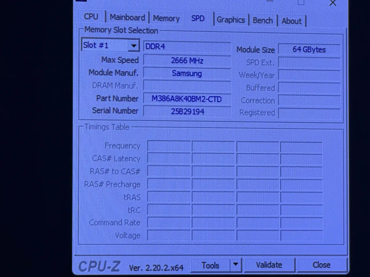 256GB RAM ECC 2666MHZ SAMSUNG 4X64