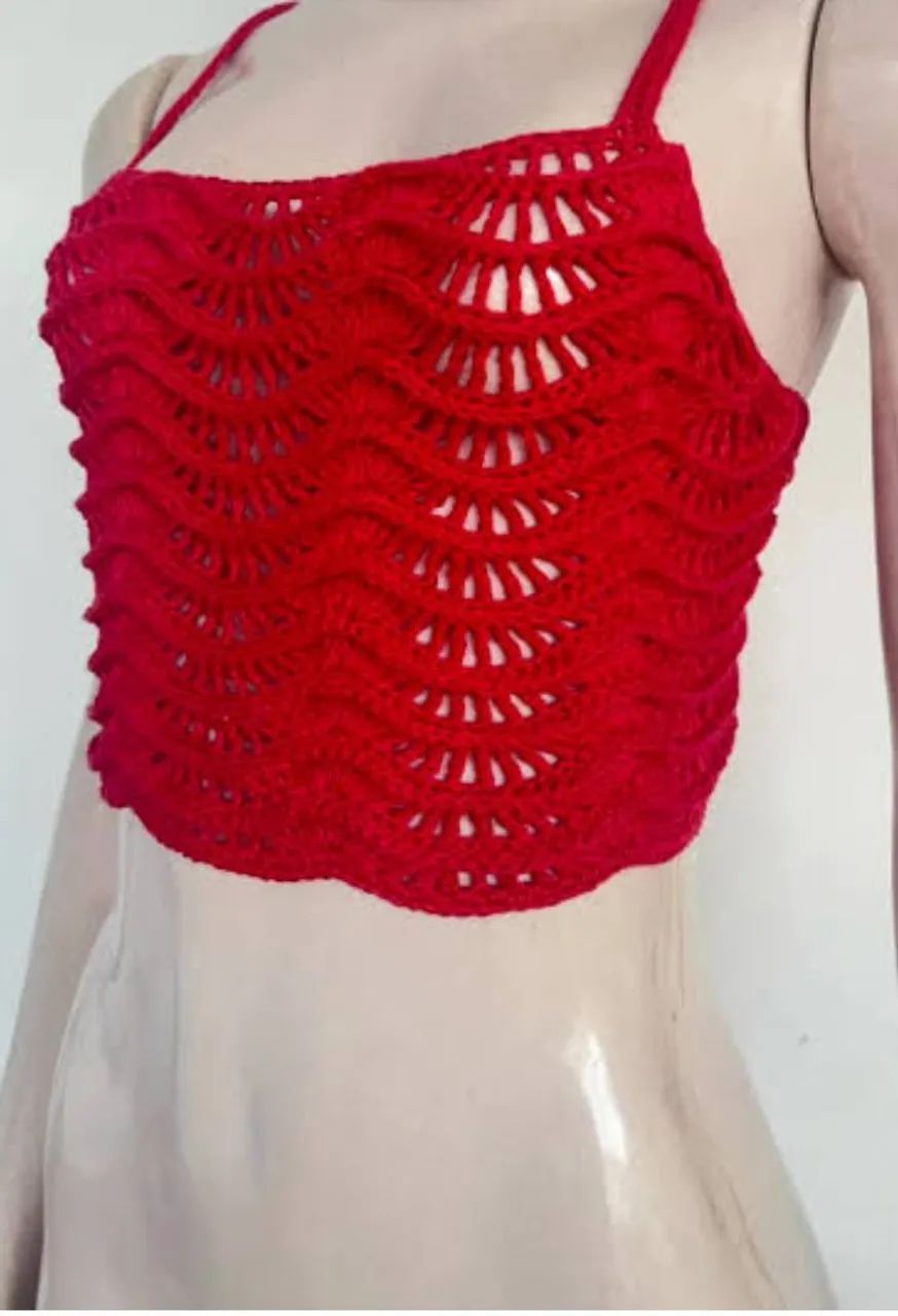 Roupa  em crochê 100% algodão (croped, top) - Foto 3