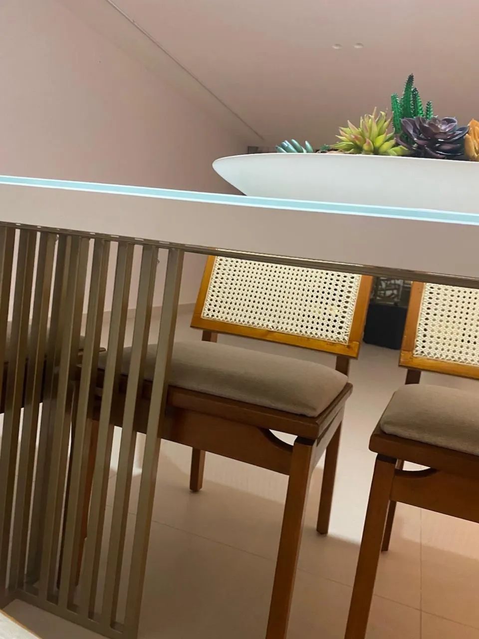 Conjunto de mesa e cadeiras palhinha - Foto 5
