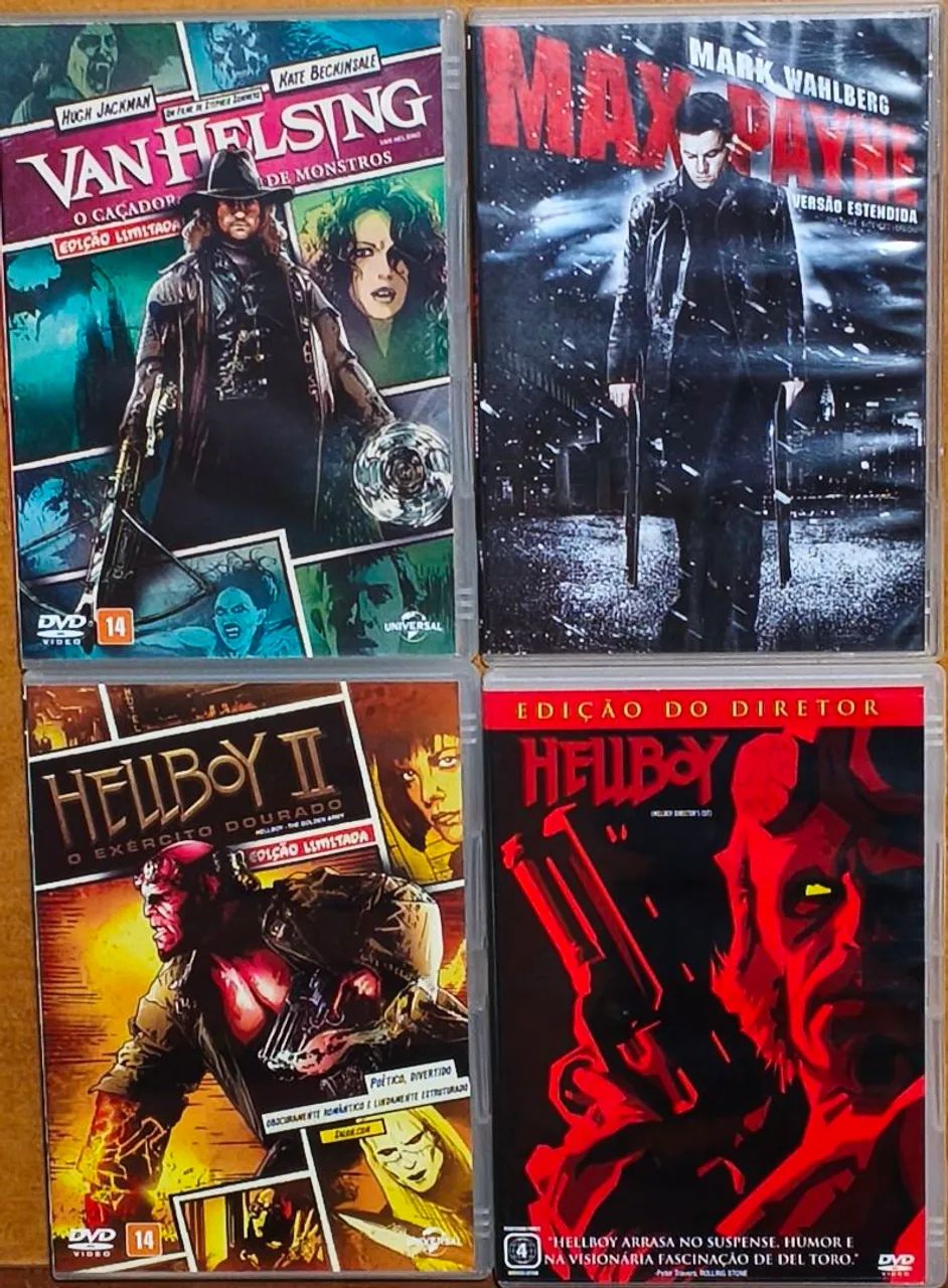 Lote com 4 DVDs Edições Especiais