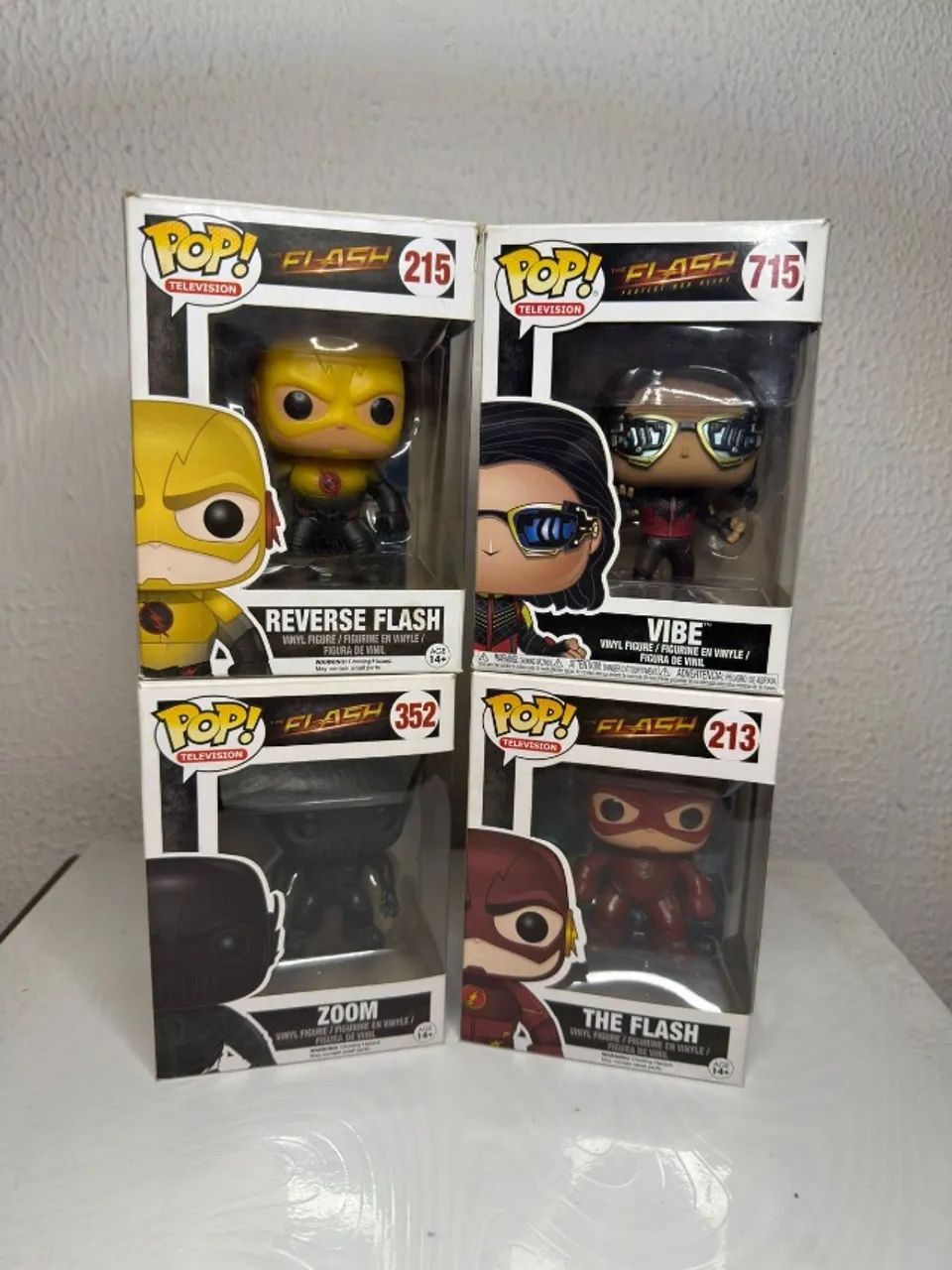 Flash Reverse #215 + Zoom #352 + The Flash #213 + Vibe #715 - FUNKO POP