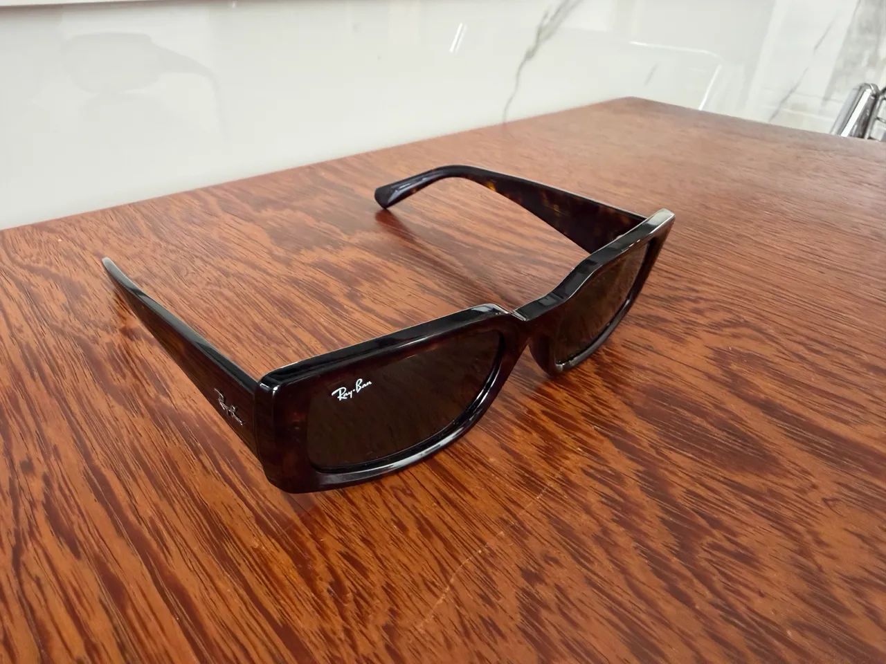 Óculos De Sol Ray-Ban Kiliane Marrom - Foto 3