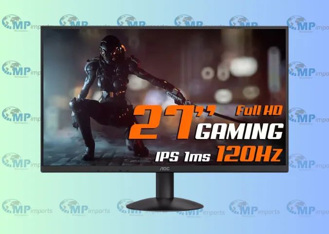 Loja MP Imports: Monitor 27" Aoc Gamer 27b30h3/57, Full Hd, Painel Ips, 120hz, 1ms, Hdr 
