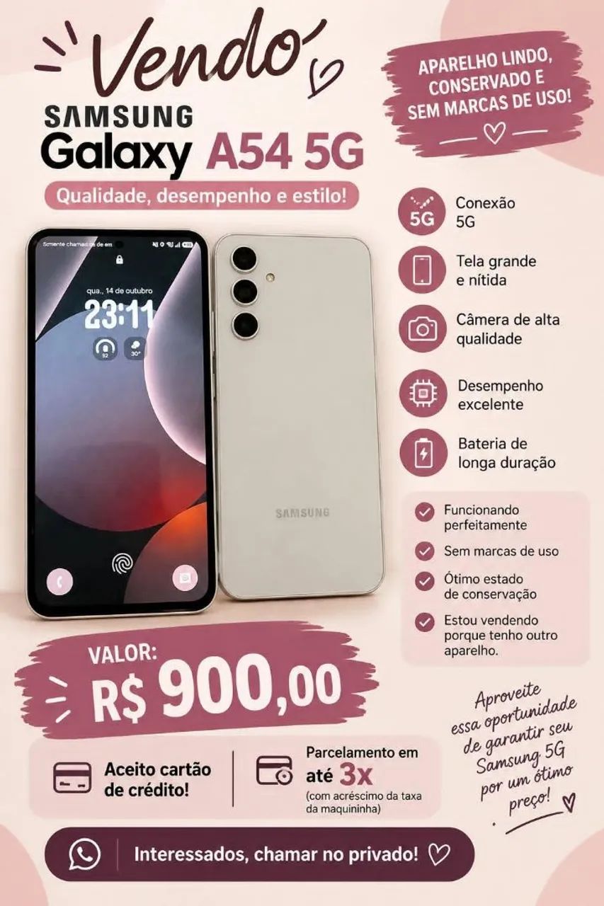 Vendo smartphone Samsung A54 5G