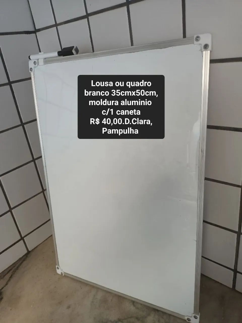 Lousa ou quadro branco com 1 caneta