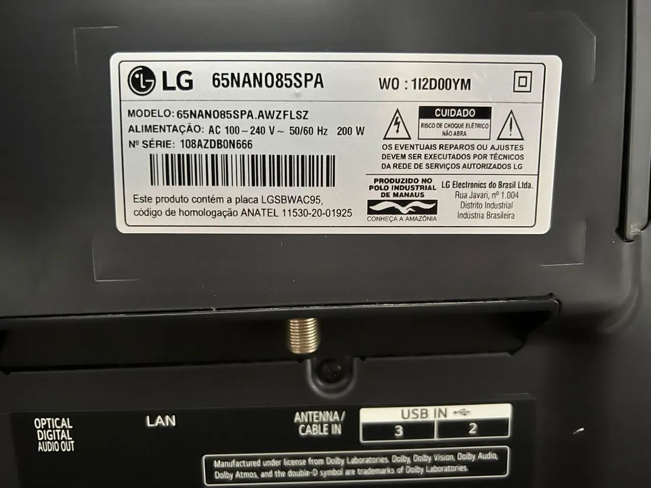 Tv lg 65 polegadas Nano cell - Foto 3