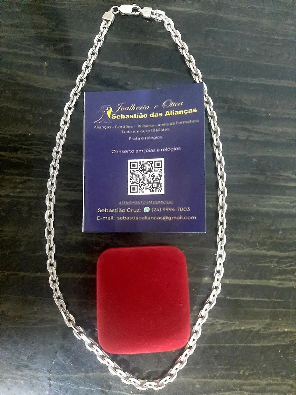 CORDÃO PRATA 950K MAÇICO CARTIER 