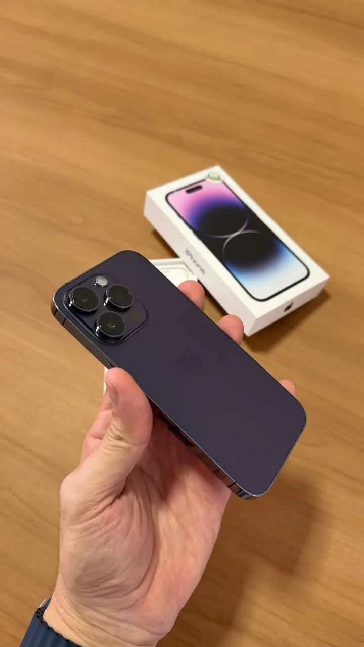 iPhone 14 Pro 256GB Deep Purple, Seminovo muito bem conservado