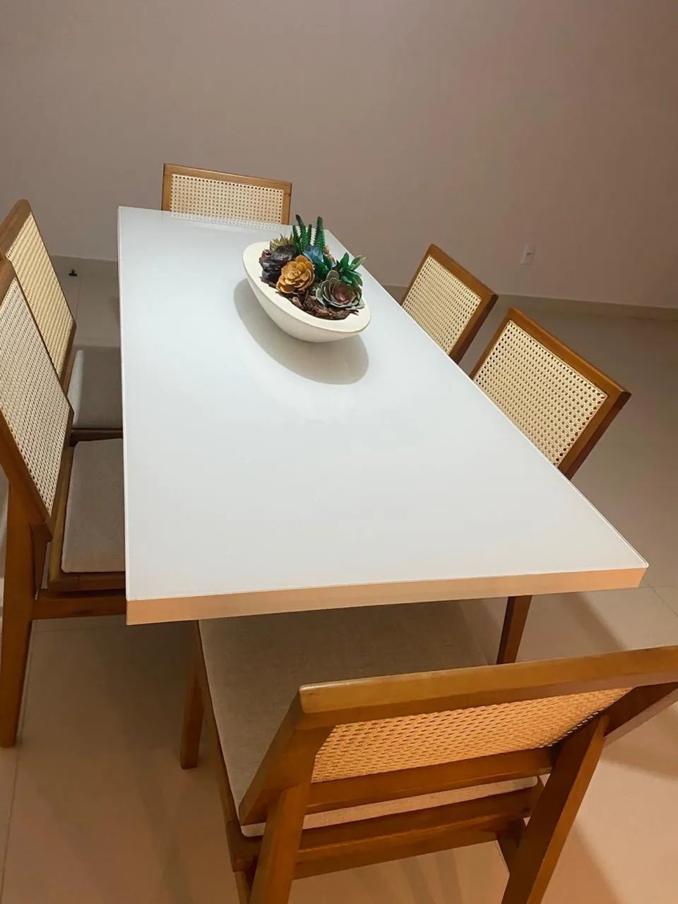 Conjunto de mesa e cadeiras palhinha - Foto 4