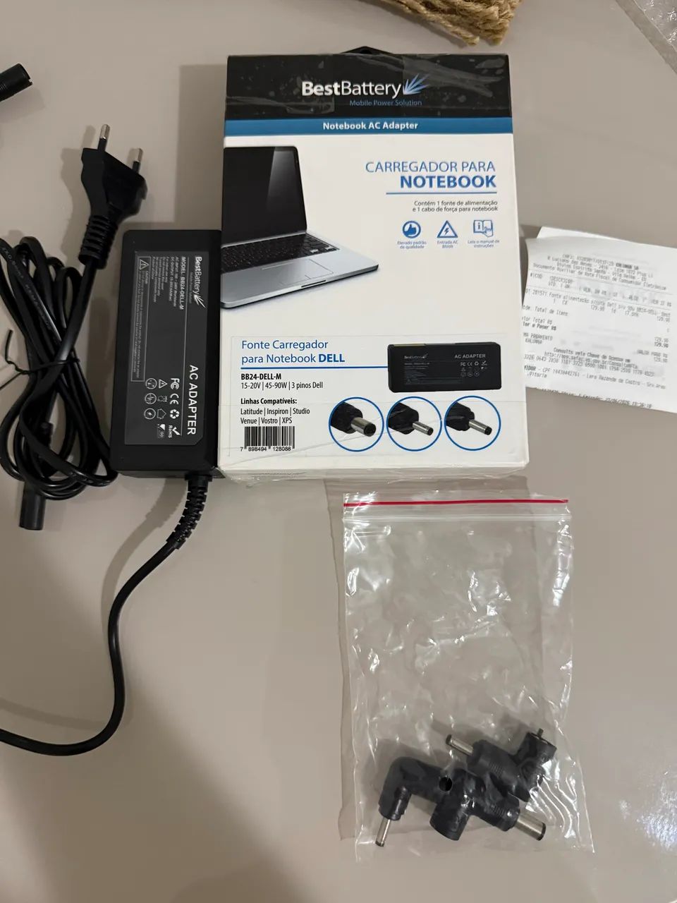 Fonte de Carregador p/ Notebook (Dell, Inspiron, Latitude, Vostro, XPS, G Series)