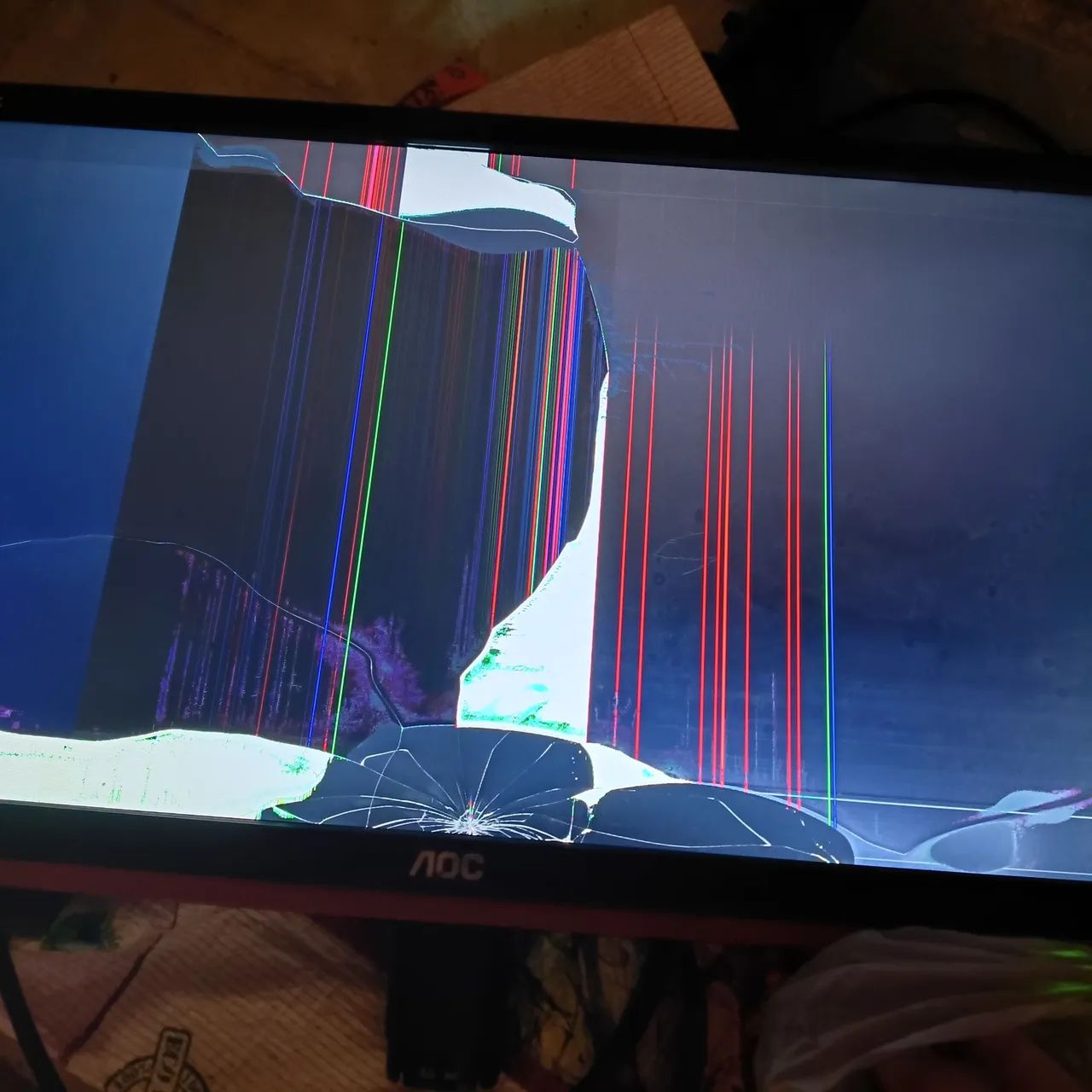 Monitor gamer  lead AOC LCD 21(tela quebrada)