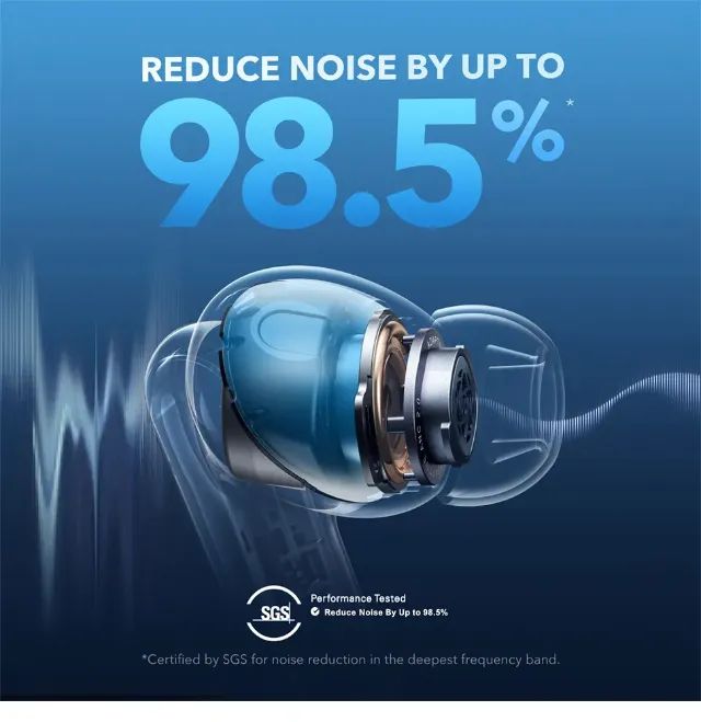 Fone Anker Liberty 4 Nc TWS Sem Fio ANC LDAC (Rosa) - Foto 6