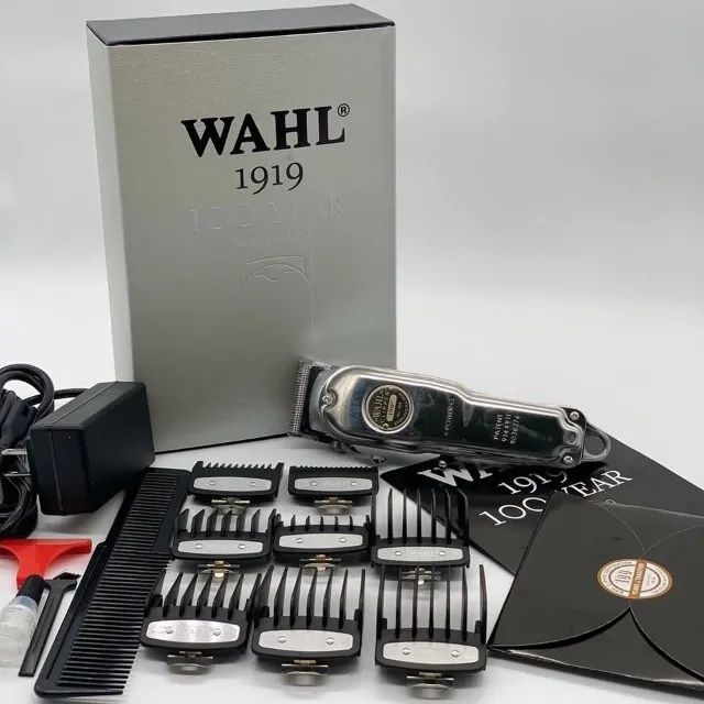 ?Lançamento Máquina wahl Corte Sem Fio/Wahl 1919/Edição Limitada Metal 100 Anos/+8 Pentes