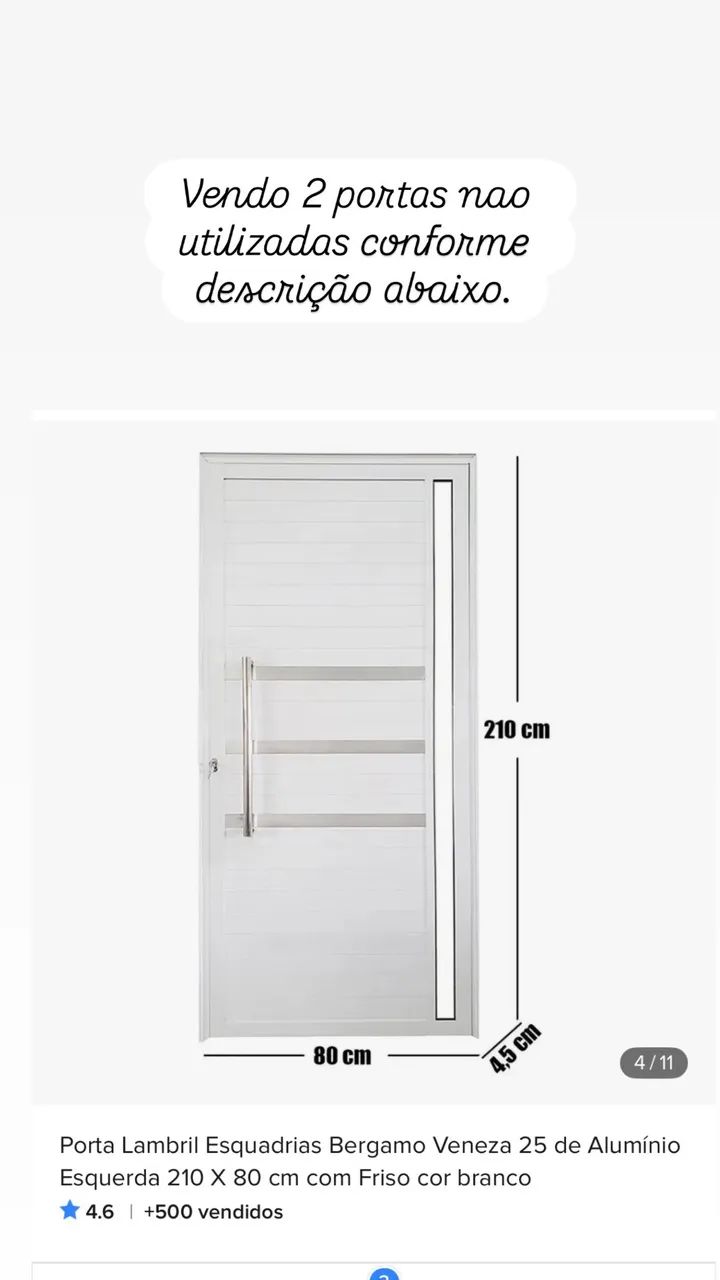 Porta alumínio  - Foto 2