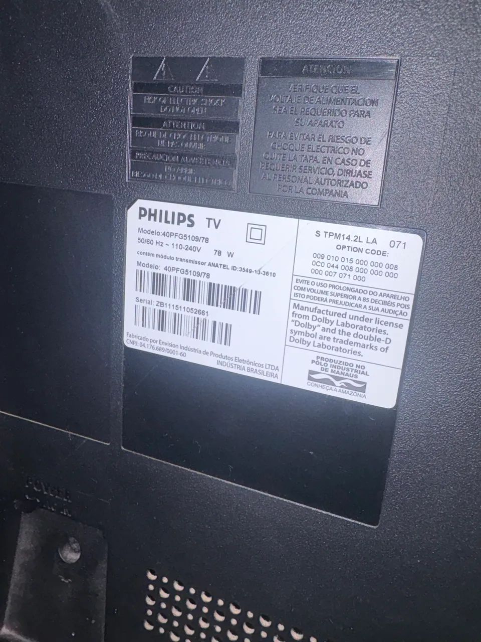 TV Philips 40PFG5109/78.