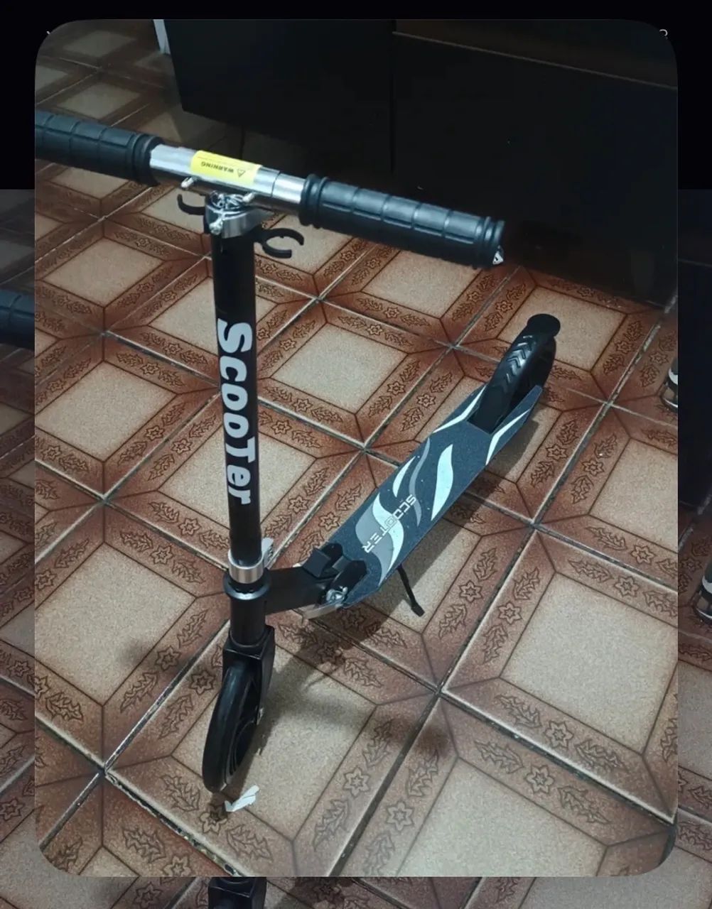 Atentu Patinete Infantil Menina Menino Adulto Adolescente preto e dobrável - Foto 4