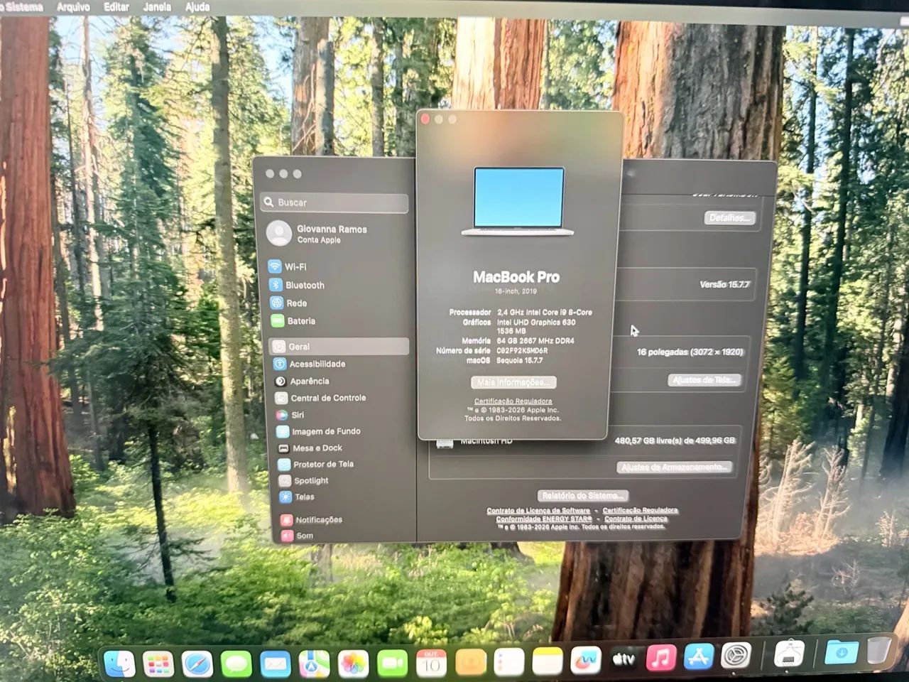 MacBook Pro 16 polegadas 2019 - i9 64 GB 512 GB - Foto 2
