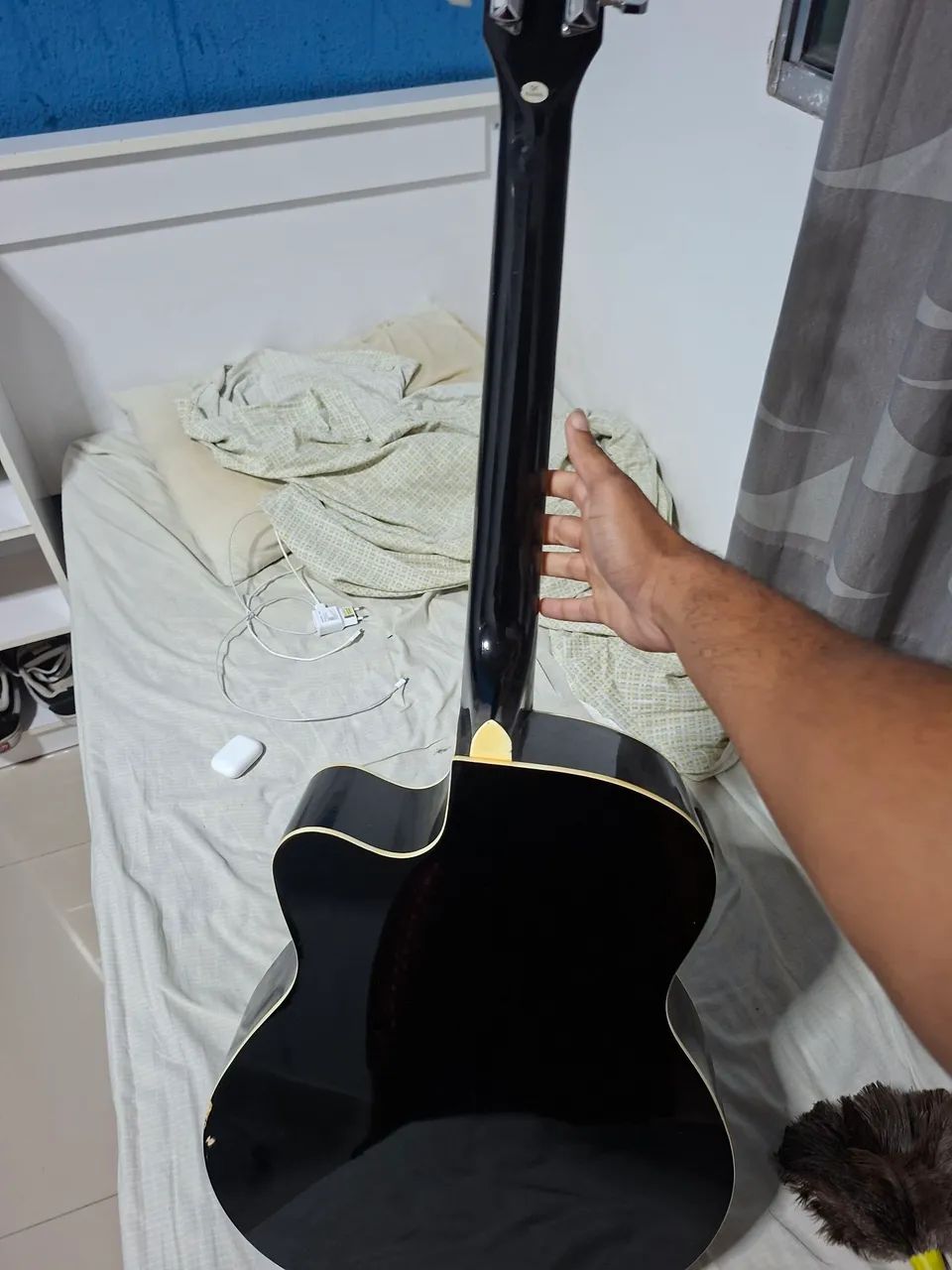 Violão clássico guitar com cordas novas e uma capa de proteção  - Foto 3