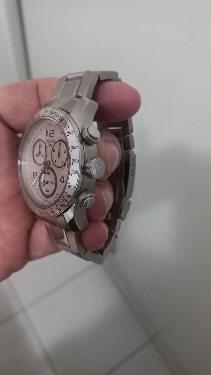 RELÓGIO (TISSOT) *V8* -CRONÓGRAFO- # MOSTRADOR PRATA# - Foto 2