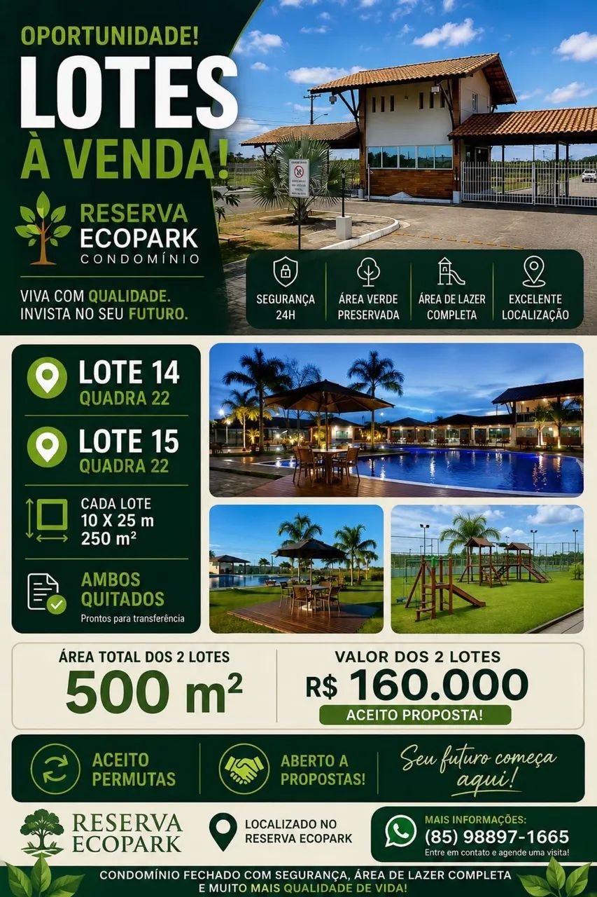 Lotes Reserva Ecopark Condomínio