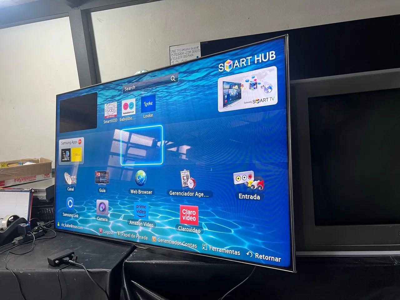  Smart TV Samsung LED 55 Polegadas UN55ES8000G - Foto 3